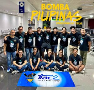 bomba pilipinas dragon boat team with iTac2 flag